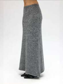 MAI STUDIOS Nivra Knit Maxi Skirt - Grey - View 3