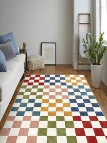 Modern Round Washable Non-Slip Area Rug – Thin Soft Living Room Carpet, Kitchen Rug & Runner, Home Decor Rug - Multicolor - View 3