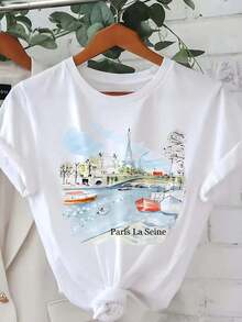 Dam-T-shirts - Vitt - Visa 1