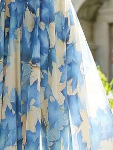 Falda de línea A floral elegante para mujer, de verano - Multicolor - Ver 3