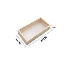 1pc Rectangular Wooden Double-Sided Acrylic Display Box, 3D Hollow Frame, With Polished Acrylic Surface, Dustproof Double-Layer Design, Suitable For DIY Photo Frames And Dried Flower Storage Display - Solid Wood Rectangle - View 9