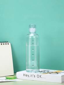 1个Time Scale水瓶，500毫升塑料运动水瓶，时尚简约防漏便携水瓶，适合户外运动、健身、徒步旅行、音乐节等场合。 - 粉色 - 查看 4
