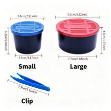 5pcs Fishing Accessories, Including 3pcs Earthworm Preservation Boxes And 2pcs Earthworm Clips, Random Colors, Bait Box, Bait Clip, Breathable Plastic Fishing Tackle Box - 3 Containers + 2 Clips - View 4