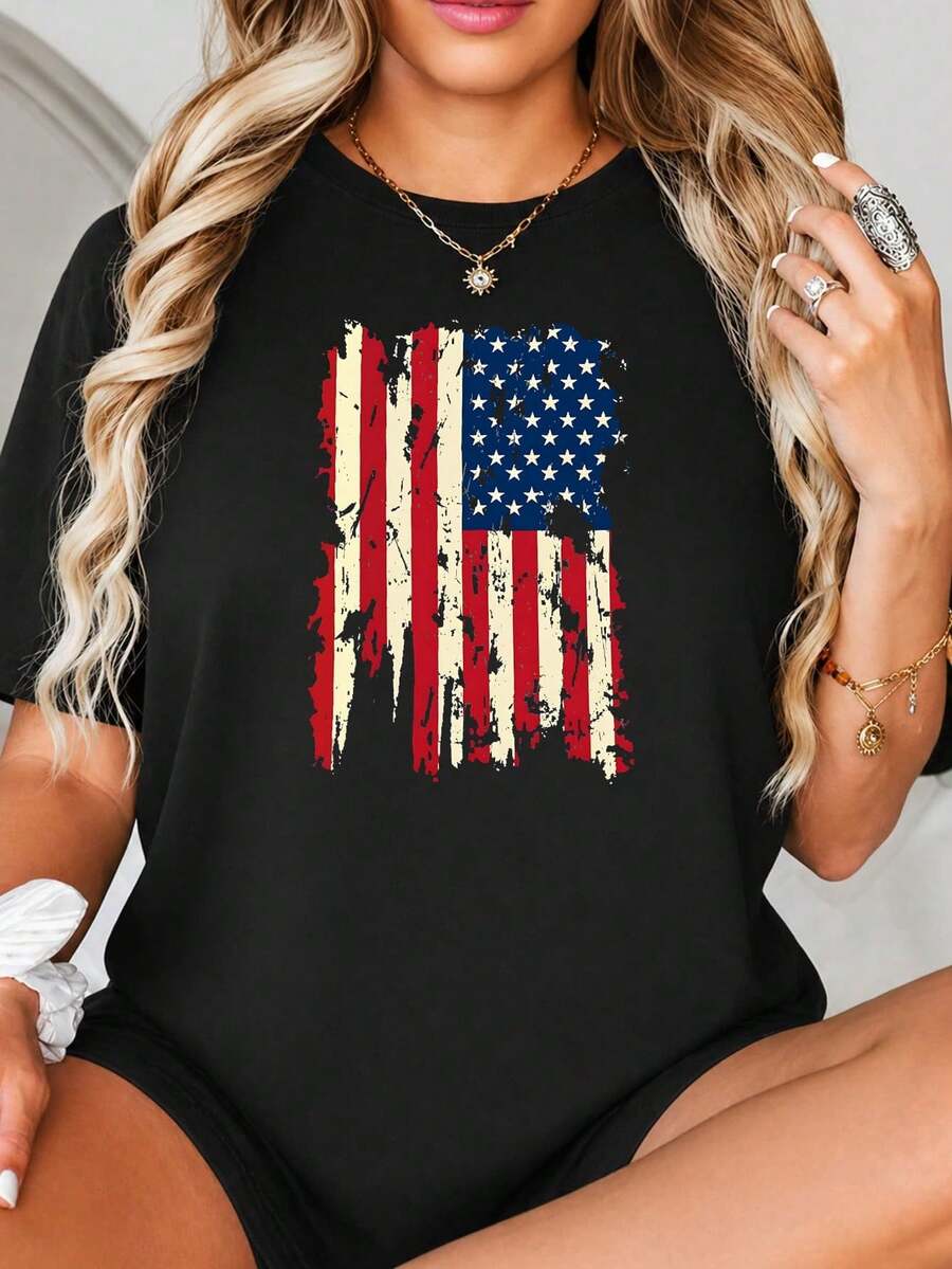 Impresión gráfica American Fl-ag angustiada, Diseño Patriótico Vintage, Look Deshilachado Rojo, Blanco y Azul, para Decoración Doméstica o Wall Art.jpgRegalos personalizados: Camisetas para mujer con estilos modernos, hippies, casuales y minimalistas. Ropa masculina personalizada única, armarios cápsula, ropa básica/urbana para hombre. Regalos ideales para novios, familiares y amigos, adecuados para cumpleaños, vacaciones, colegio/competiciones, deportes/escalada, etc., también adecuados para la moda de otoño y actividades urbanas. Verano negro.