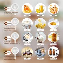 1pc 100/200/300 Mesh Filter Screen, Suitable For Soy Milk, Juice, Coffee, Wine Filtration | Durable Non-Electric Kitchen Strainer With Ergonomic Handle - Filter Screen With Handle - View 7