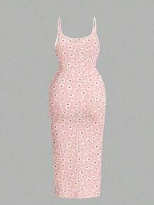 Vestido camisero de Body entero minimalista y casual con estampado de margaritas, adecuado para el verano - Multicolor 3 - Ver 2