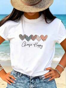 Camiseta de punto blanca de manga corta para mujer, con cuello redondo y hombros caídos, ideal para la comodidad del verano--Camiseta básica versátil de manga corta--Camiseta básica versátil de manga corta--Camiseta básica versátil de manga corta--Camiseta básica versátil de manga corta--Camiseta básica versátil de manga corta--Camiseta básica versátil de manga corta - Blanco - Ver 2