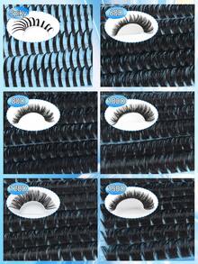 720/576PCS DIY Eyelash Extension Kit, Mixed Assortment Of Lengths (8–16mm), Beginner-Friendly And Easy To Apply For A Natural-Looking, Including 6 Styles In One Box, Effortlessly Create Personalized Lash Looks Tailored To Your Preference - D - View 10
