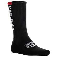 FC Barcelona Chaussettes Unisex, Lot de 7 – Chaussettes de tennis, logo lettrage, mélange de coton, unies - Multicolore - Voir 10