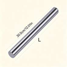 1pc/3pcs Thickened Stainless Steel Rolling Pin - Non-Stick Double-Pointed Dough Roller For Home Kitchen, Baking, Dumpling Wrapper & Pastry Making - Silver - View 16