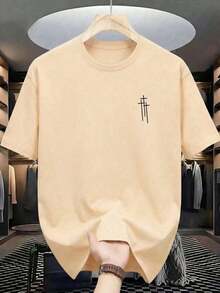 Camiseta de hombre de cuello redondo y manga corta con estampado, hombre slim summer casual media manga, diseño moderno y cómodo, estilo urbano, diseño estampado, camiseta casual, camiseta básica, para hombres y mujeres, para hombres y mujeres, para parejas - Gris Oscuro - Ver 8