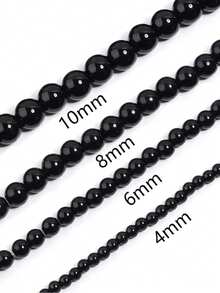 1 Dây hạt ngọc trai giả tự nhiên chất lượng cao 4/6/8/10mm, hạt tròn bóng loáng, thích hợp làm đồ trang sức DIY, vòng tay và dây chuyền. - Ngọc trai giả - Xem 10