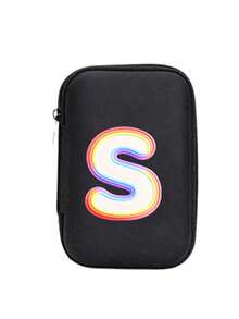 A-Z Letter EVA Storage Bag, Travel Data Cable + USB Cable Organizer Pouch, Electronics Accessories Carrying Case, Suitable For Cables, Chargers, Earphones, Earbuds, Convenient For Travel, Work, Study, Dorm Use - Multicolor - View 19