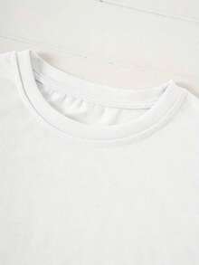 2026 Camiseta Casual de Verano para Mujer, Talla Grande, Cuello Redondo, Estampado de Cerezas Doradas, Moda Verano, Manga Corta, Fresca - Blanco - Ver 4