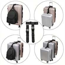Luggage Connector Straps, Add A Bag Suitcase Strap Belt, Luggage Clip Link Toiletry Bag Travel Wash Bag Toiletry Travel Bag Makeup Storage Beach Beach Bag Vacation Holiday Essentials School Supplies Travel Essentials Ladies For College Dorm Bathroom Bag For School School Accessories School Stuff - Black - View 9