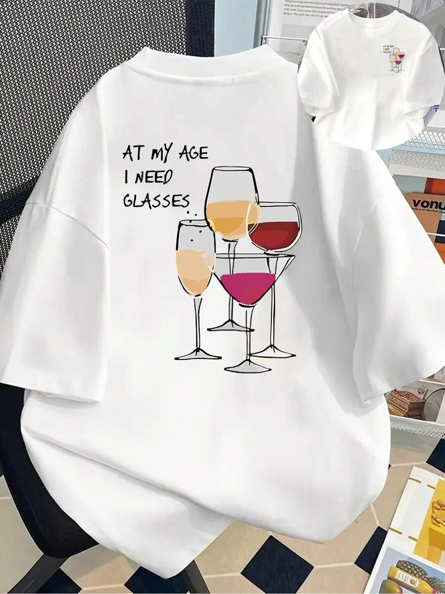 Dam-T-shirts - Vitt - Visa 1