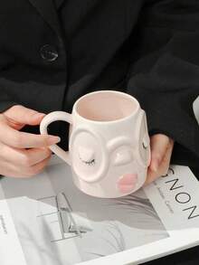 Cốc sứ hình mặt cười dễ thương màu hồng, cốc nước sứ dung tích lớn, cốc cà phê văn phòng, cốc sữa ăn sáng, cốc nữ tính đáng yêu, cốc học sinh, cốc nước ép, cốc trà sữa, quà sinh nhật, quà tặng ngày lễ - Nhiều màu - Xem 4