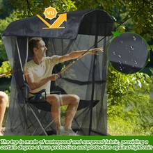 Mark Lamp Outdoor Camping Fishing Mosquito Net Cover, With Zipped Opening, Waterproof Canopy. Does Not Include Chair. Used For Sunshade Chair, Insect-Proof Net, Mosquito-Proof Breathable Fabric Design. Suitable For Fishing And Camping. - Black (excluding Chair) - View 8