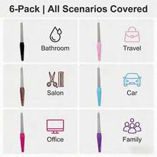 HIWRBDTI 6 Pack Metal Nail File Set For Natural Nails, Professional Stainless Steel Sword Fingernail File With Sharp Tip &Amp; Non-Slip Handle, Thin Sapphire Grit Diamond Finger Nail Files For Women &Amp; Men - trắng - Xem 7