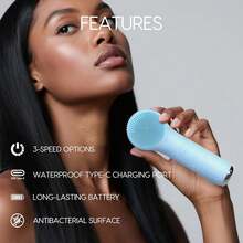 Silicone Facial Cleansing Brush, Portable Electric Face Scrubber With Heat And Vibration, 3 Modes Adjustable, Waterproof IPX6, USB-C Rechargeable, Deep Cleansing, Exfoliating And Massage - Màu A - Xem 5