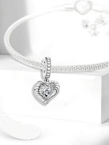 1個愛心漩渦吊墜，適合DIY手鍊珠子，精美女性珠寶製作禮物，適合情人節、聖誕節、新年送給心愛之人 - 款式5 - 查看 4