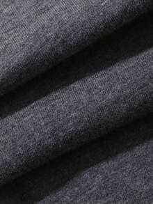 Camiseta básica de mujer de cuello redondo de unicolor de manga corta, blanca, para primavera/verano, de estilo casual de oficina - Gris Oscuro - Ver 9