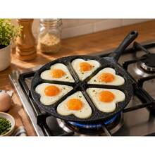 1pc Creative Multi-Hole Frying & Baking Pan/6-Cup Heart-Shaped Non-Stick Egg Pan/New Aluminum Alloy Egg Cooker For Home Kitchen/Multi-Function Breakfast Pan/6-Hole Creative Non-Stick Breakfast Pan - View 9