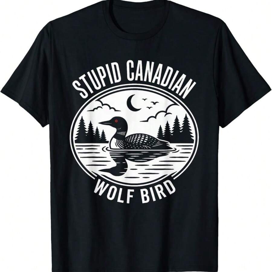 Heated Loon Hockey Meme T-Shirt - Black - View 1