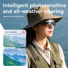 ROCKBROS 1pc Snake Skin Pattern Photochromic Cycling Glasses, Lightweight Windproof Fashion Accessory Suitable For Running, Hiking, Cycling, Camping, Photography And Other Outdoor Activities - Multicolor - View 5
