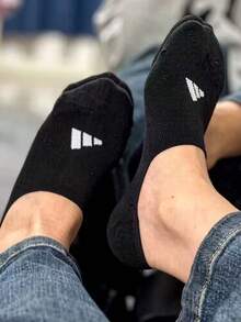 Adidas Sportswear NO-SHOW Antibacterial And Odor-Resistant Comfortable Sports Boat Socks With Silicone Heel Design, Unisex, 3-Pack - Black, White and Gray - View 1