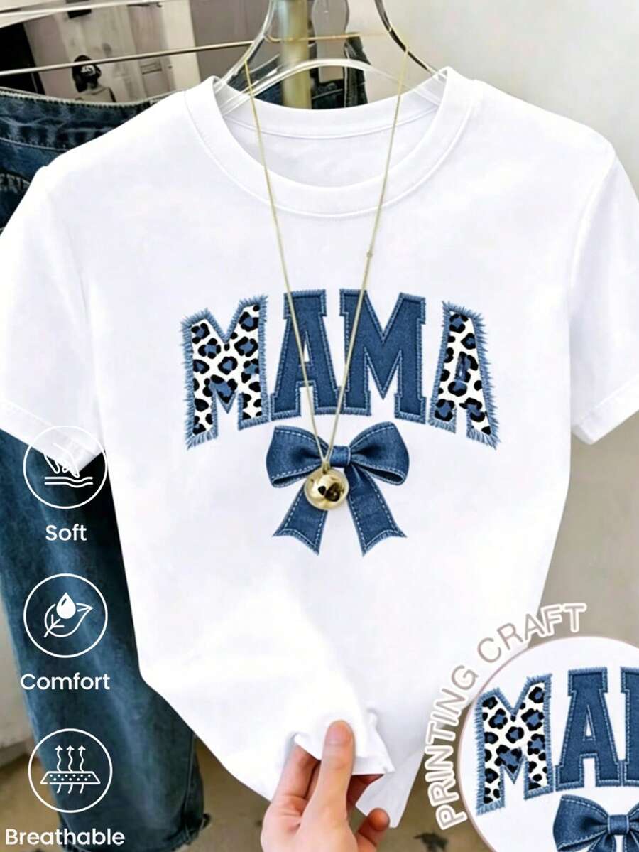 180g Made In Mexico, Spring/Summer 2026 Fashion Short Sleeve T-Shirt, Cartoon Print, Couple Style, Underwear/Outerwear, Casual Round Neck For Office, Unisex One Piece Top - 白色 - 查看 1