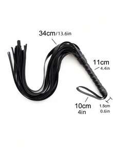 Black Small PU Leather Flogger, BDSM Whip, Bondage Toy For Adult Intimate Games, Sensual SM Products - 1PC - View 3