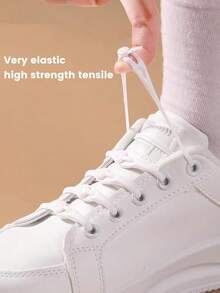 12pcs Unisex Slouchy No-Tie Elastic Shoelaces, Stretchy Fashion Convenient Locking Laces For Sports Shoes And Casual Shoes - Multicolor - View 7