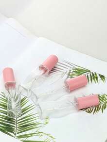 18ml 粉色弧形唇彩空瓶附漏斗與塞子，可重複使用 DIY 化妝容器，適用於唇彩與液體口紅，大容量唇彩管、唇油分裝管，旅行唇彩收納，適合美妝愛好者與 DIY 愛好者，適用於自製化妝品、旅行與日常使用，美式時尚波浪設計附實用配件 - 彩色 - 查看 8