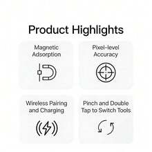 Apple Bút cảm ứng từ không dây, độ trễ thấp, chống chạm nhầm, bút vẽ văn phòng, độ nhạy áp lực chính xác, bút cảm ứng cho máy tính bảng, Pencil Pro. - Xem 3