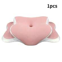 Bantal Leher Kupu-kupu Ergonomis dari Busa Memori dengan Bentuk C/Penyesuaian Tinggi Ganda, Sarung Transparan Memberikan Dukungan - Bantal Bantu Tidur Cocok untuk Posisi Tidur Miring/Terlentang/Tengkurap, Penggunaan Ganda untuk Perjalanan dan Rumah, Dapat Dicuci dengan Mesin - B - View 14