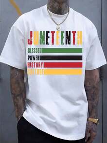 Juneteenth Power History Culture T Shirt For Men Celebrating African American Heritage And Freedom Day Suitable For Casual And Sports Wear - trắng - Xem 1