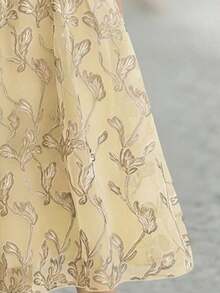 Vestido formal largo con estampado de hojas elegante para mujer, primavera/otoño - Multicolor 9 - Ver 5