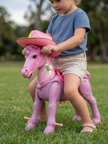 Baby Ride-On Stick Horses - Pink - View 1