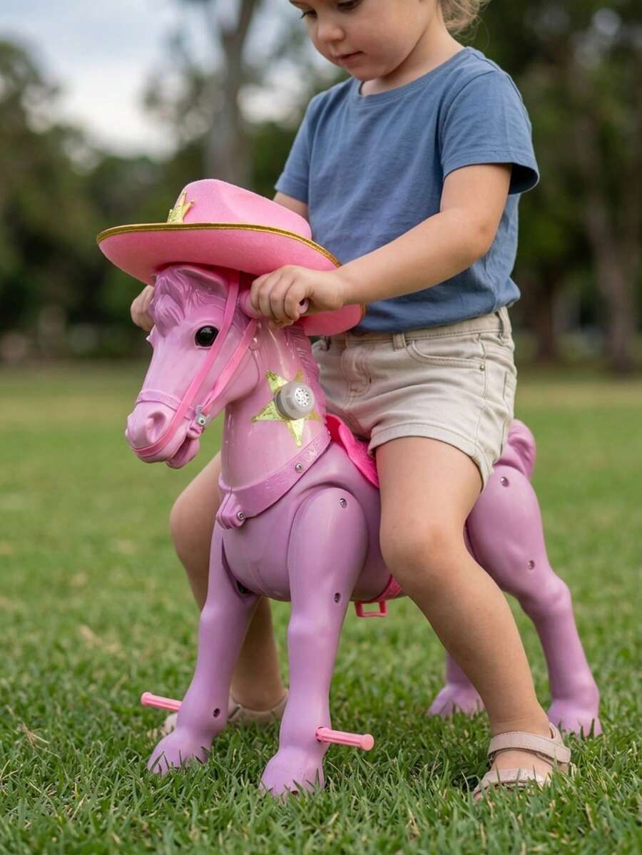 Baby Ride-On Stick Horses - Pink - View 1