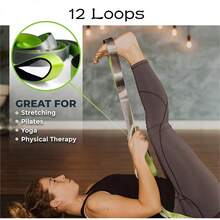 1pc 2.4m Non-Elastic Yoga Leg Stretching Strap With 12 Loops, Stretching Poster Included, Suitable For Yoga And Fitness - Multicolor - View 8