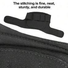 Breathable Fingerless Fitness Gloves, Thickened Silicone Anti-Slip Pads, Lightweight Full Palm Protection, Suitable For Weightlifting And Training, Textured Non-Slip Design Enhances Grip. - Black - View 10