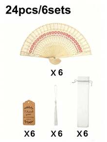 Bộ quà tặng quạt tay gỗ gấp gọn 24/12/8/4 chiếc, bao gồm 3/1 chiếc quạt gỗ hình hoa hướng dương, 3/1 chiếc thiệp cảm ơn, 3/1 chiếc tua rua và 3/1 chiếc túi vải organza. Những chiếc quạt tay rỗng chạm khắc từ gỗ đàn hương này rất thích hợp cho đám cưới, tiệc cô dâu, sinh nhật, tiệc trà và các sự kiện theo chủ đề. - nhiều màu - Xem 11