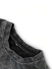 Women'S  Vintage Distressed T-Shirt - Black - View 3