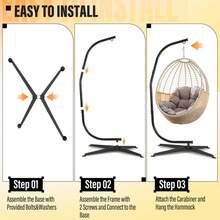 91" Hanging Hammock C-Stand For Chair Porch Swing Resistant 360 Degree Steel - 1 - View 6