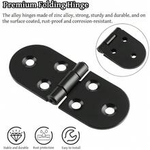 6pcs Degree Cabinet Hinges Folding Table Hinges Furniture Accessories Iron Butler Hinge Flip Hinges Countertop Hinge Iron Waist - A - View 4