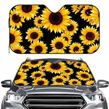 1 peça de protetor solar dobrável para para-brisa de carro com estampa de borboleta roxa, isolamento térmico para o verão, proteção UV, resfriamento interno, compatível com a maioria dos veículos. - Guarda-sol - Ver 5
