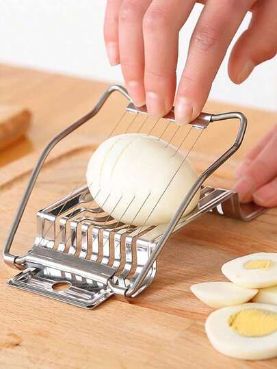 1pc Stainless Steel Kitchen Tool, Egg Slicer, Egg Cutter