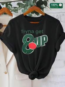 Camiseta de tela suave TRYNA GET &UP. Adecuada para el hogar, uso casual, moda, versátil, para ir al trabajo, deportes y uso general. Camiseta cómoda y versátil de algodón puro de alto gramaje. Camiseta duradera. - Negro - Ver 2