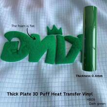 0.4mm Thick 3D Embossed Heat Transfer Vinyl - 3D Embossed Vinyl, Suitable For T-Shirts, Hats, Bags, Etc. Can Be Carved Using Engraving Machines. - L - View 27